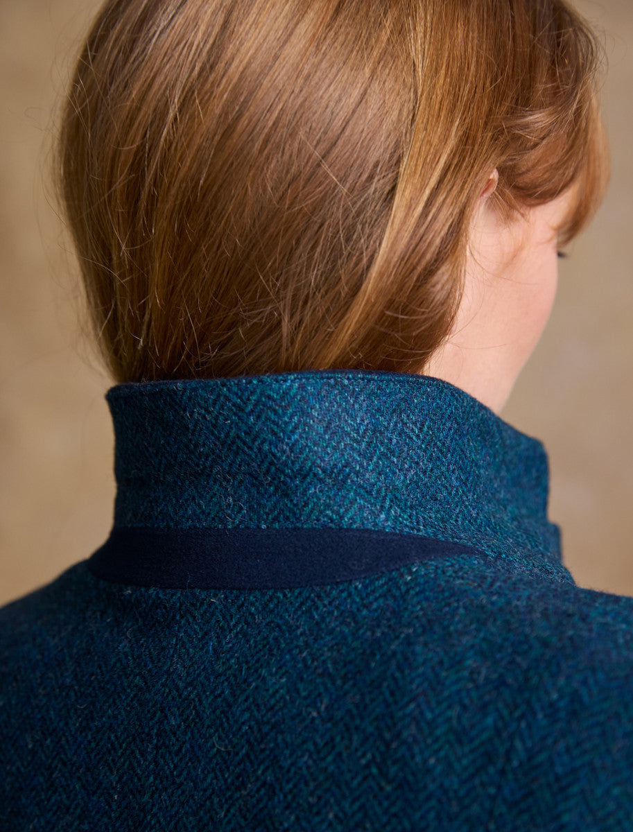 Sasha Tweed Blazer – Aqua Marine