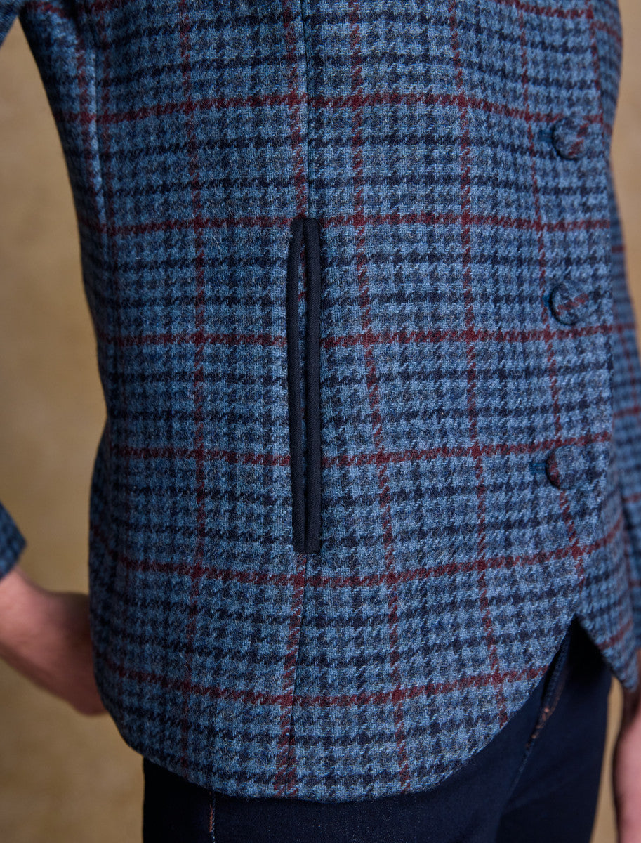 Niamh Tweed Blazer – Navy Hacking Check