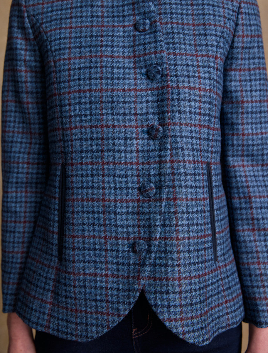 Niamh Tweed Blazer – Navy Hacking Check
