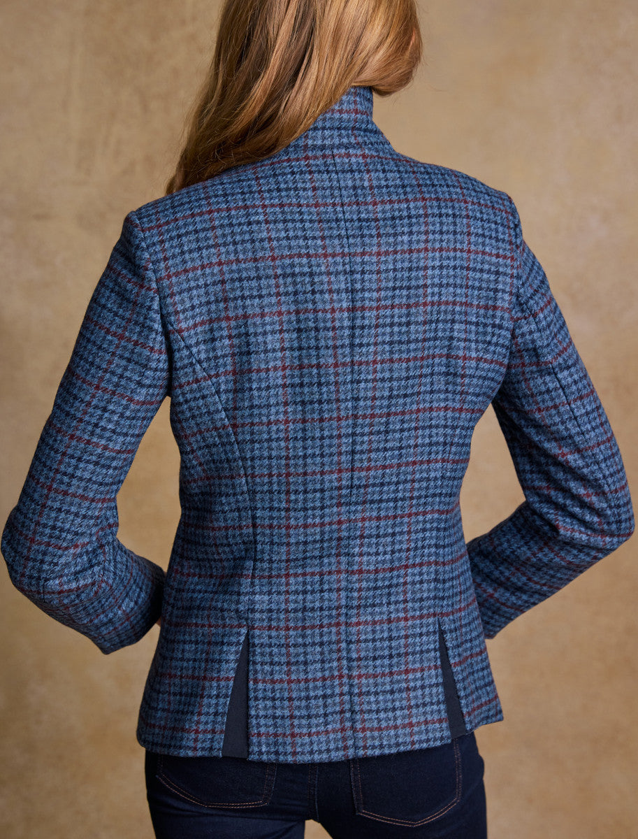Niamh Tweed Blazer – Navy Hacking Check