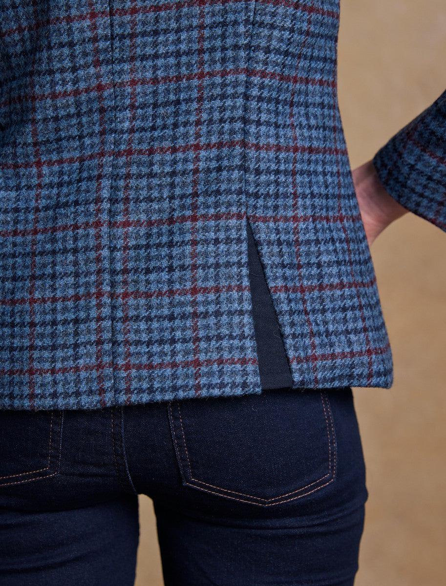 Niamh Tweed Blazer – Navy Hacking Check