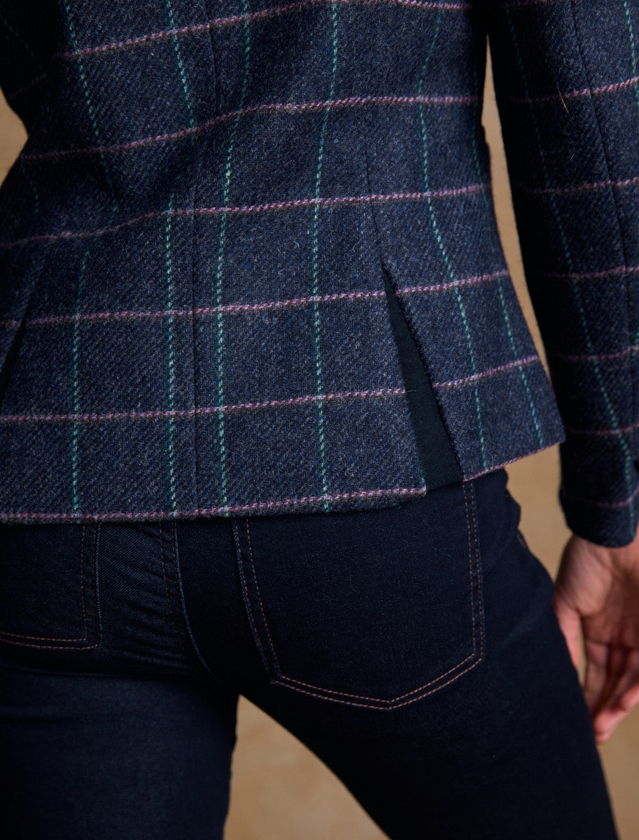 Sasha Tweed Blazer – Navy Dreamer