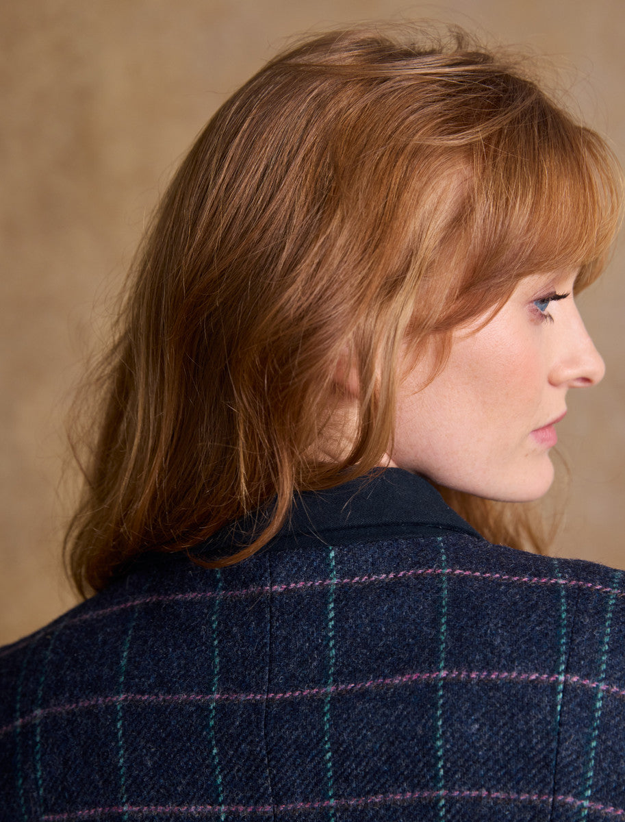 Sasha Tweed Blazer – Navy Dreamer