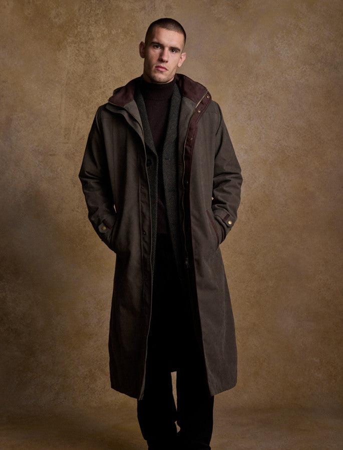 Emmet Waterproof Long Coat - Olive