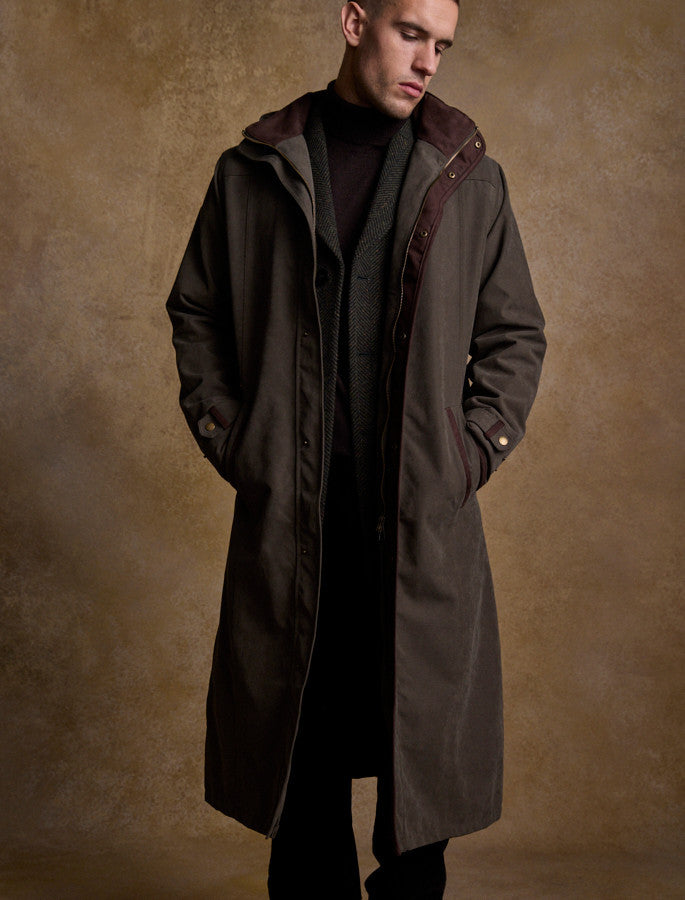 Emmet Waterproof Long Coat - Olive