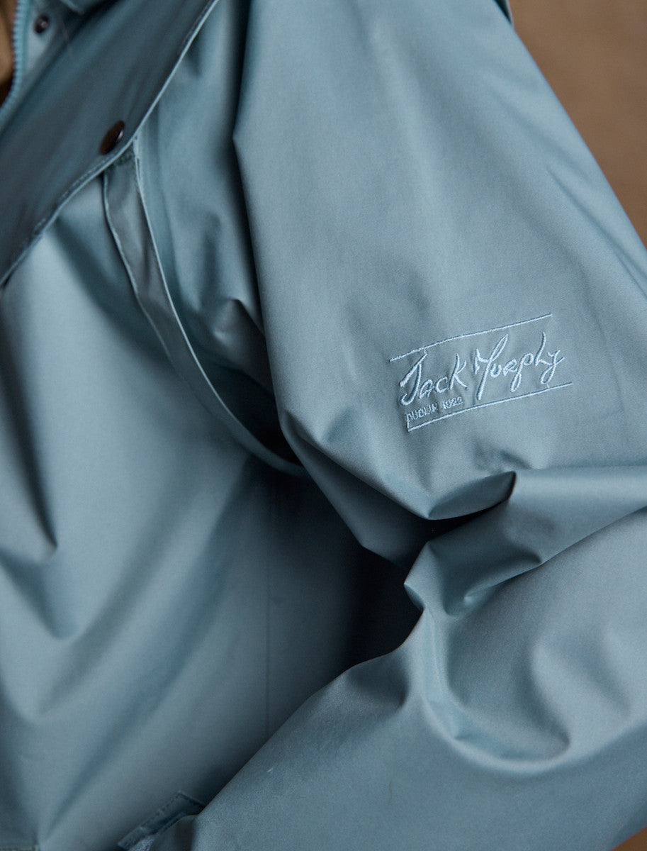 Donegal Ladies Waterproof Full Length Coat - Smoke Blue
