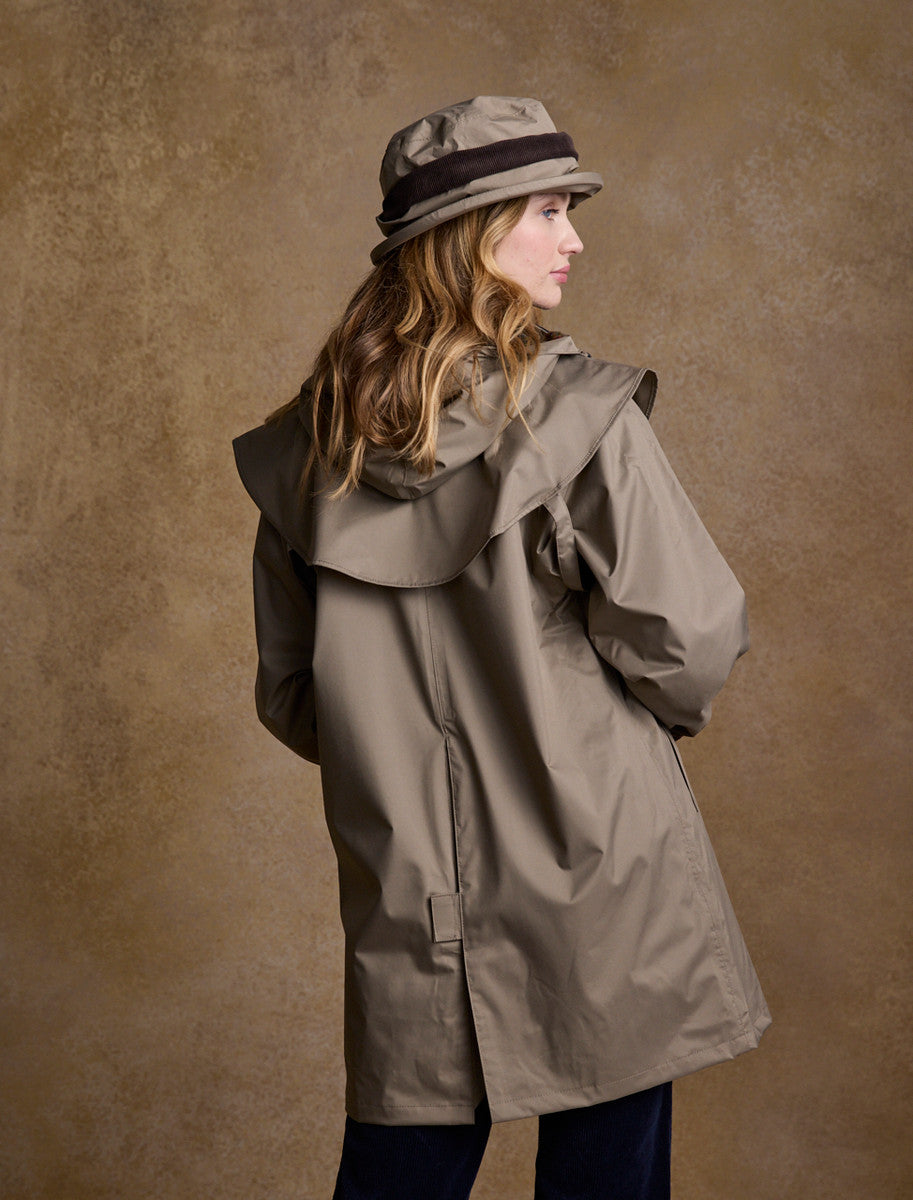 Skellig Ladies Waterproof 3/4 Coat - Chinchilla