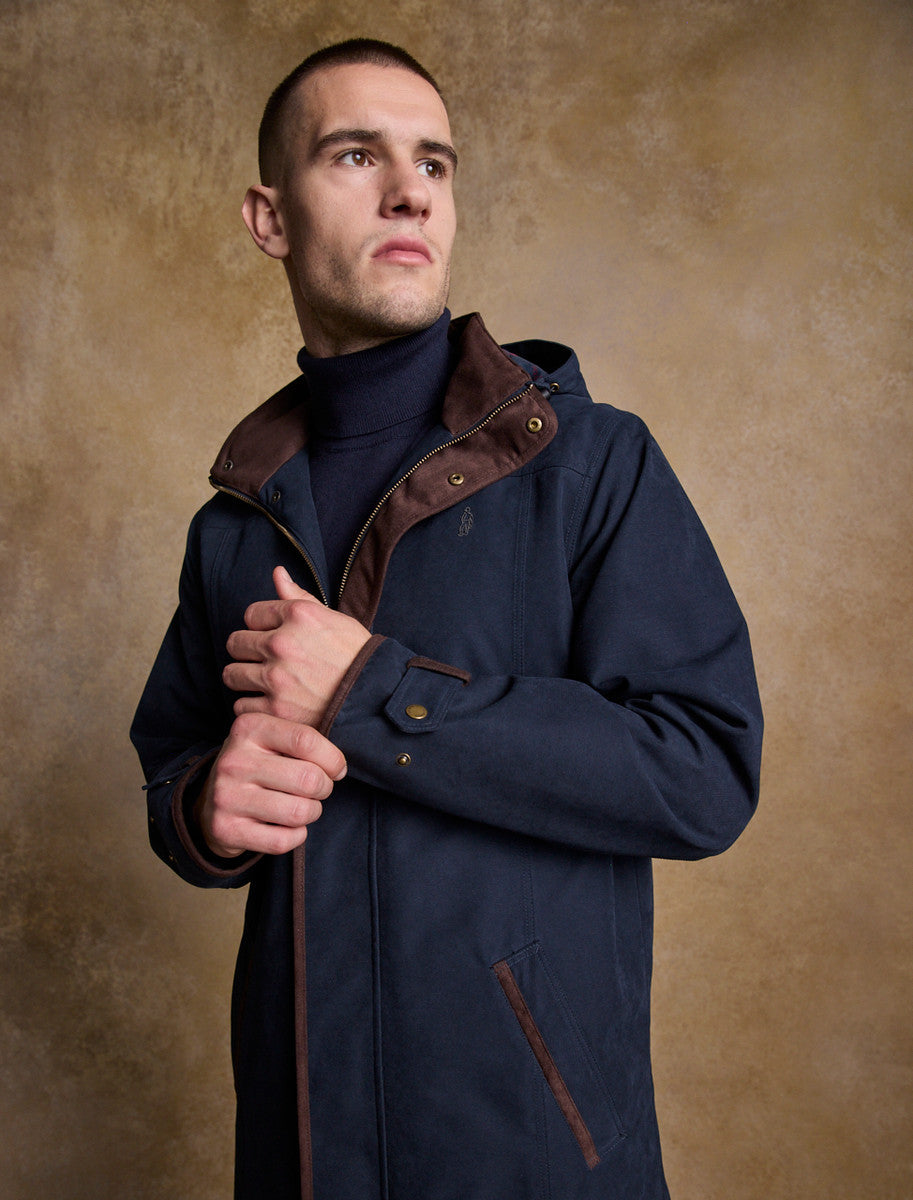 Emmet Waterproof Long Coat - Navy