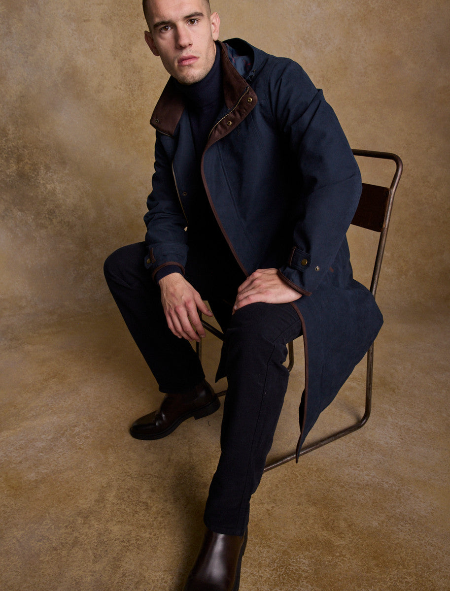 Emmet Waterproof Long Coat - Navy