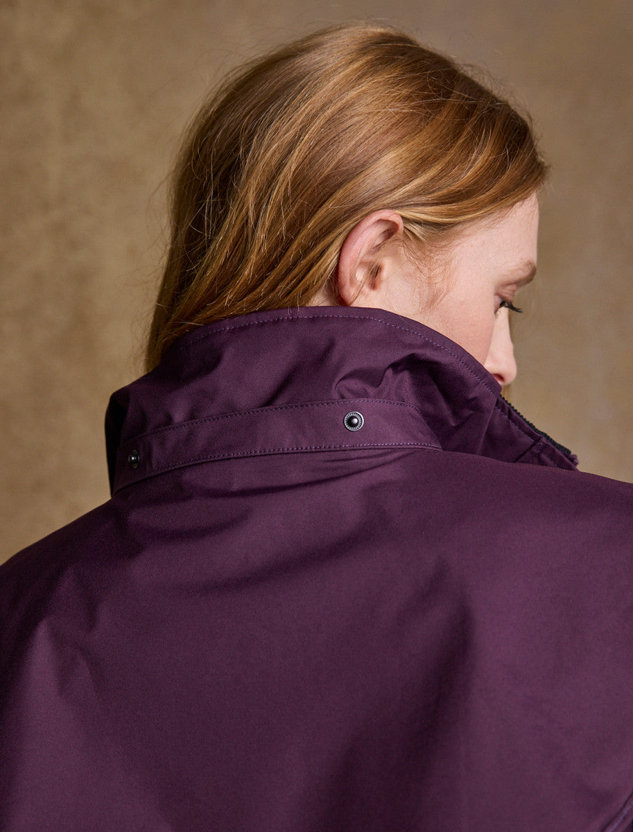 Skellig Ladies Waterproof 3/4 Coat - Blackberry