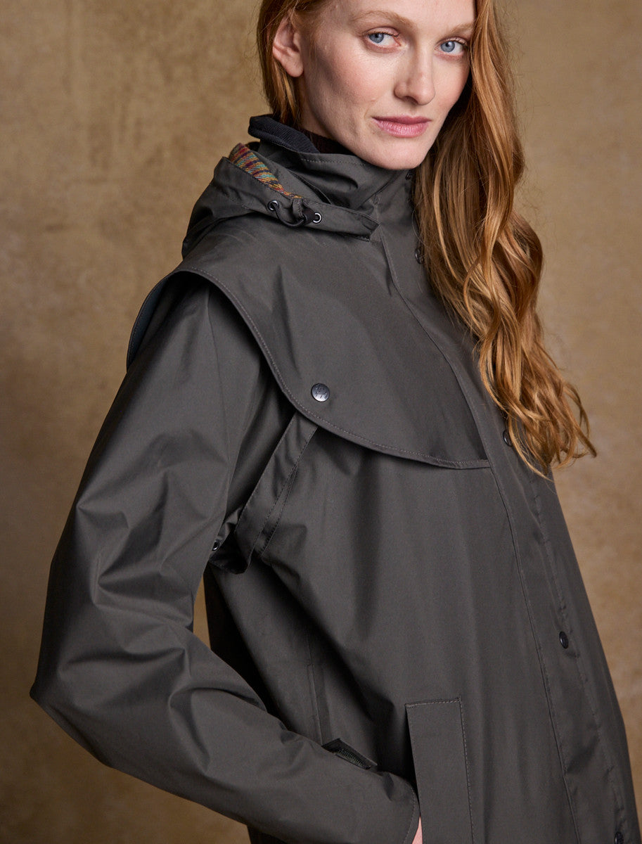 Skellig Ladies Waterproof 3/4 Coat - Olive