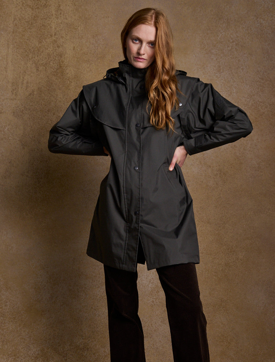 Skellig Ladies Waterproof 3/4 Coat - Olive