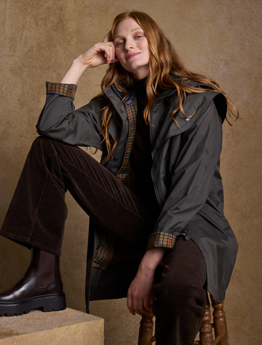 Skellig Ladies Waterproof 3/4 Coat - Olive