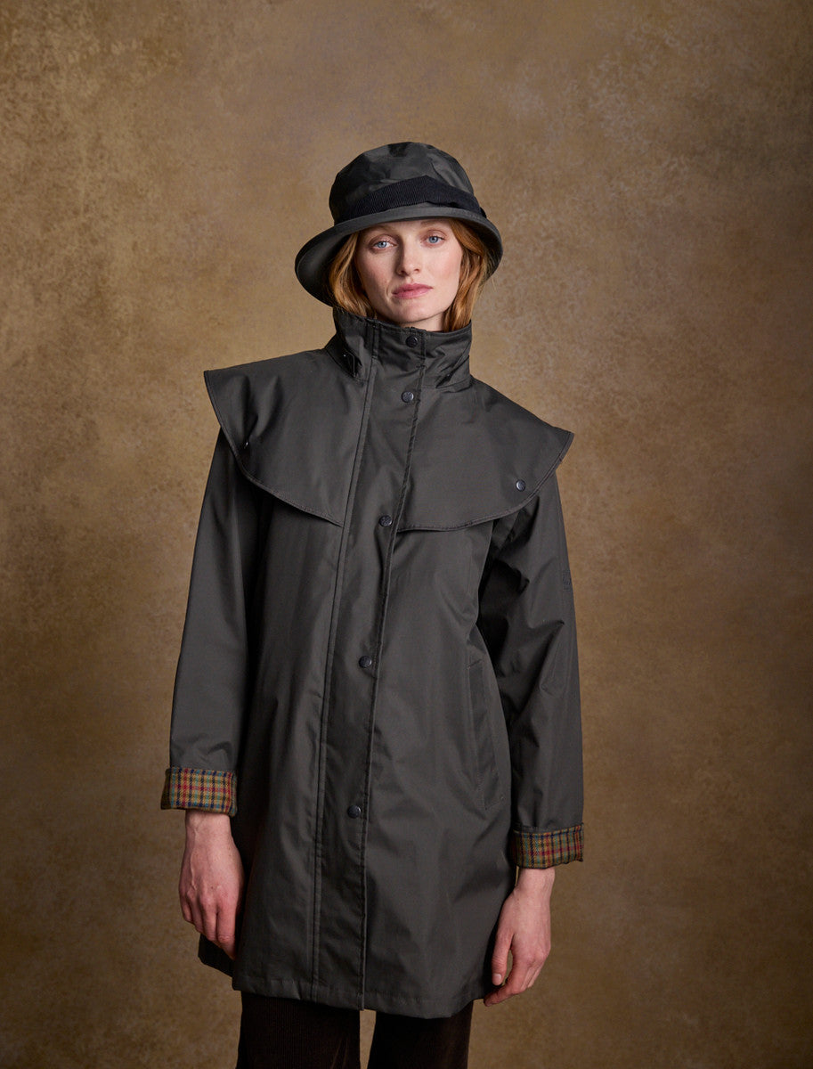 Skellig Ladies Waterproof 3/4 Coat - Olive