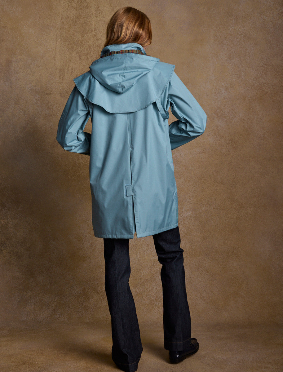Skellig Ladies Waterproof 3/4 Coat - Smoke Blue