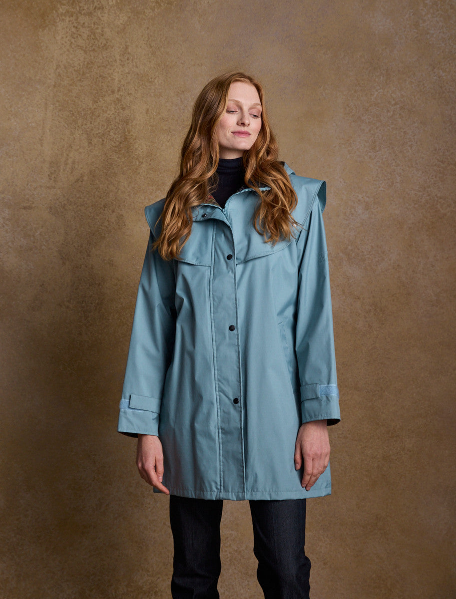 Skellig Ladies Waterproof 3/4 Coat - Smoke Blue