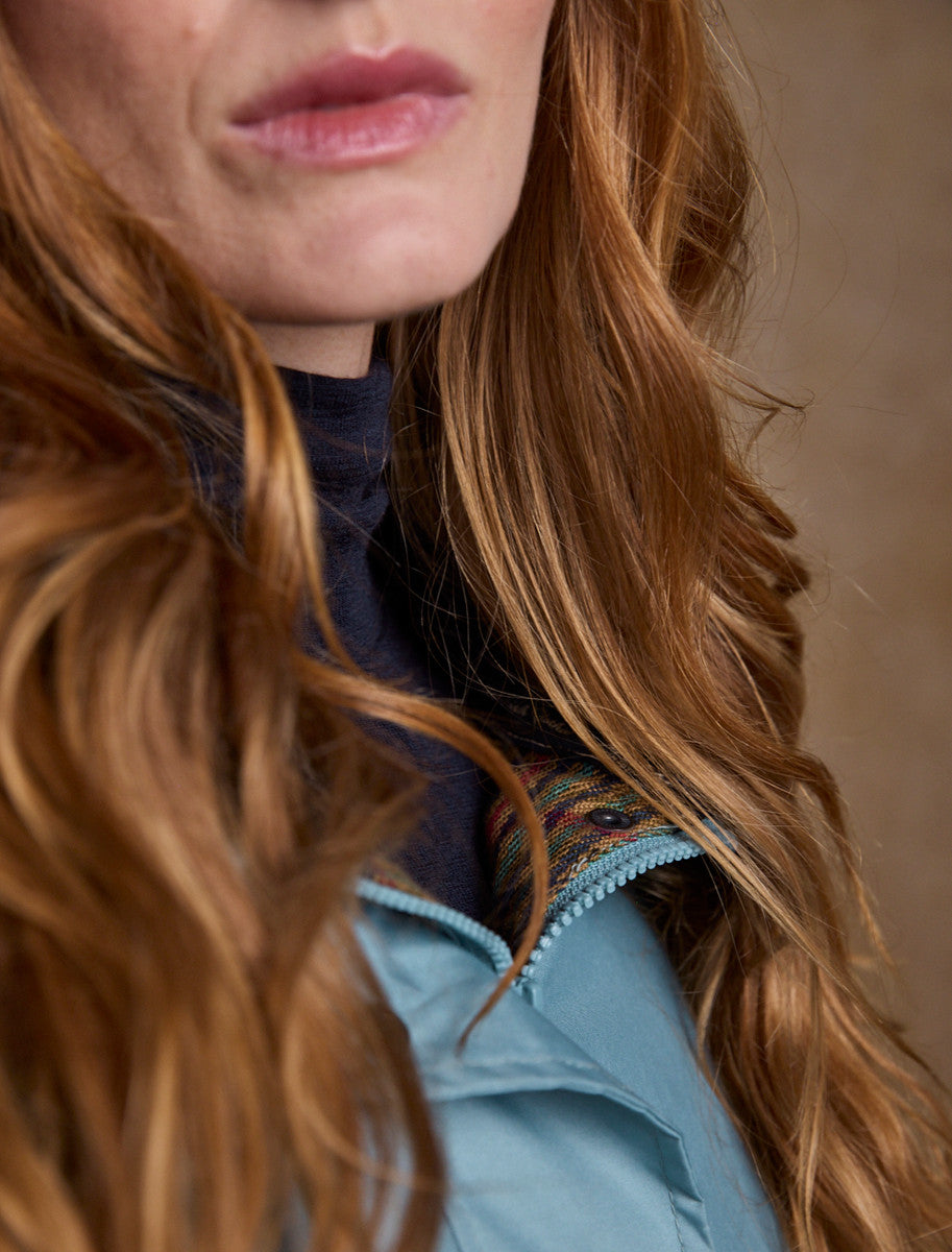 Skellig Ladies Waterproof 3/4 Coat - Smoke Blue
