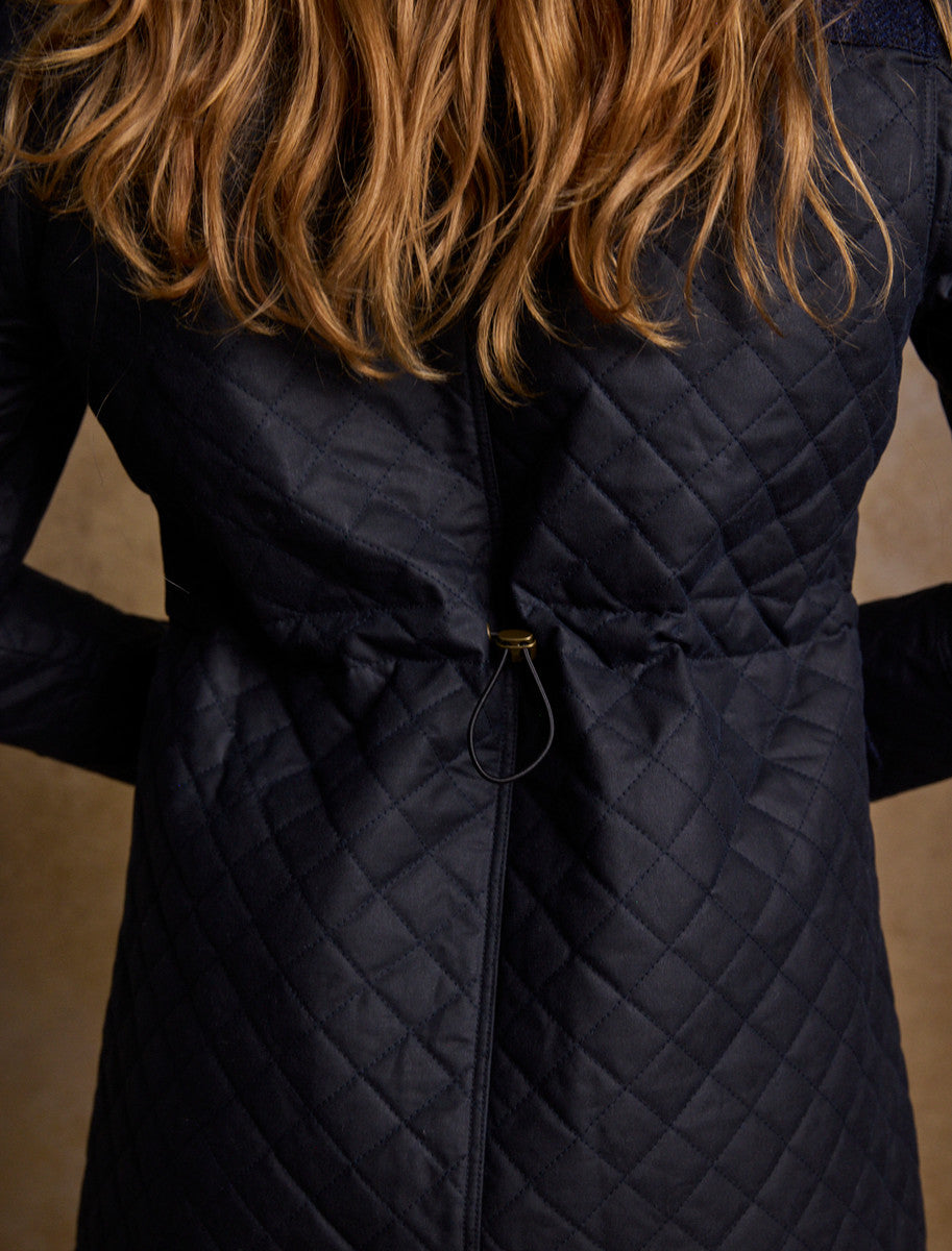 Jodie Waxed Coat - Heritage Navy