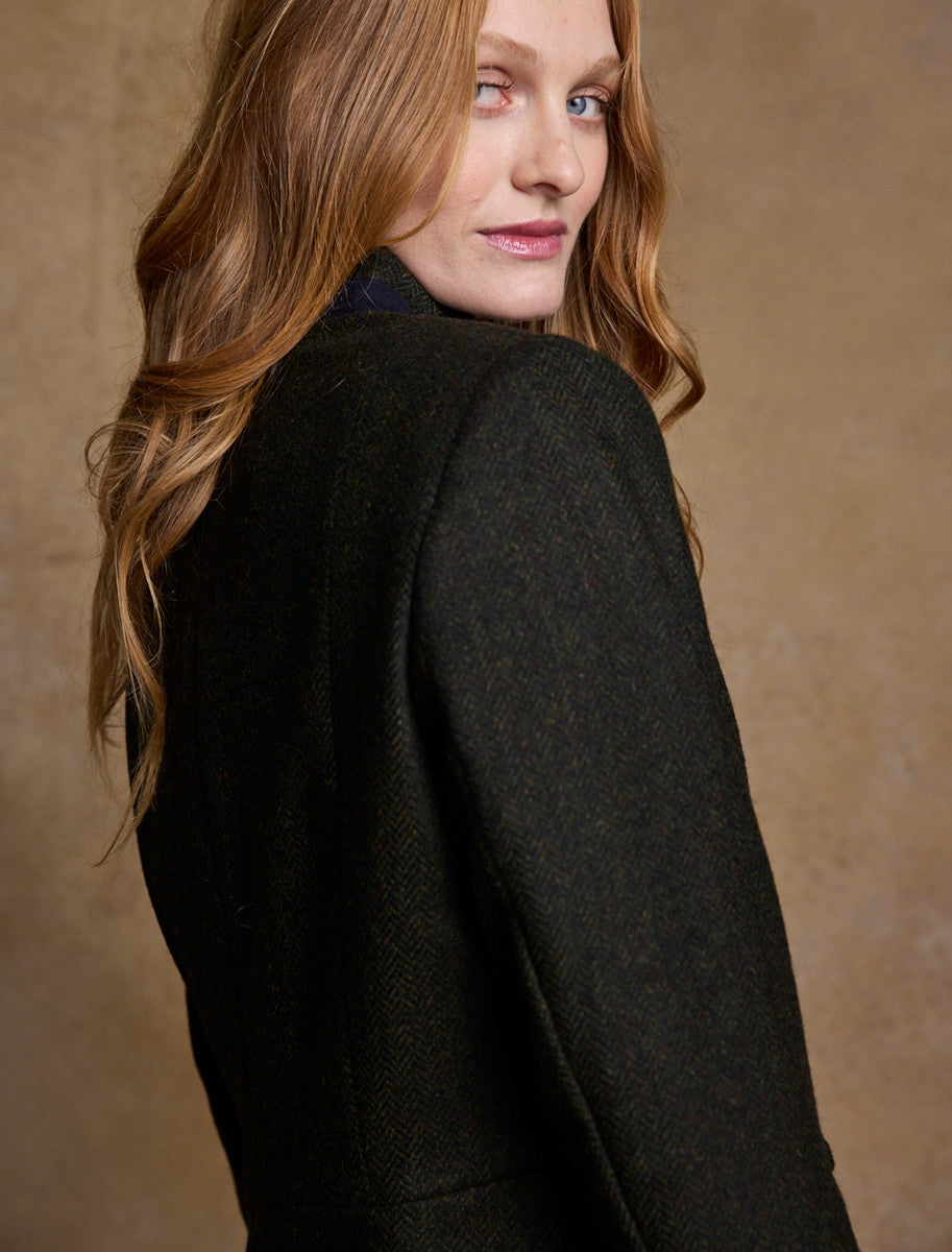 Pamela Tweed Coat - Primary Green