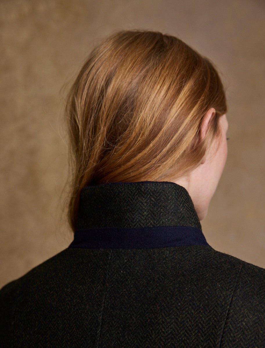 Pamela Tweed Coat - Primary Green