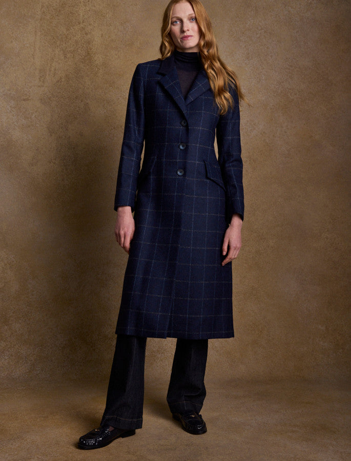Fran Classic Long Tweed Coat