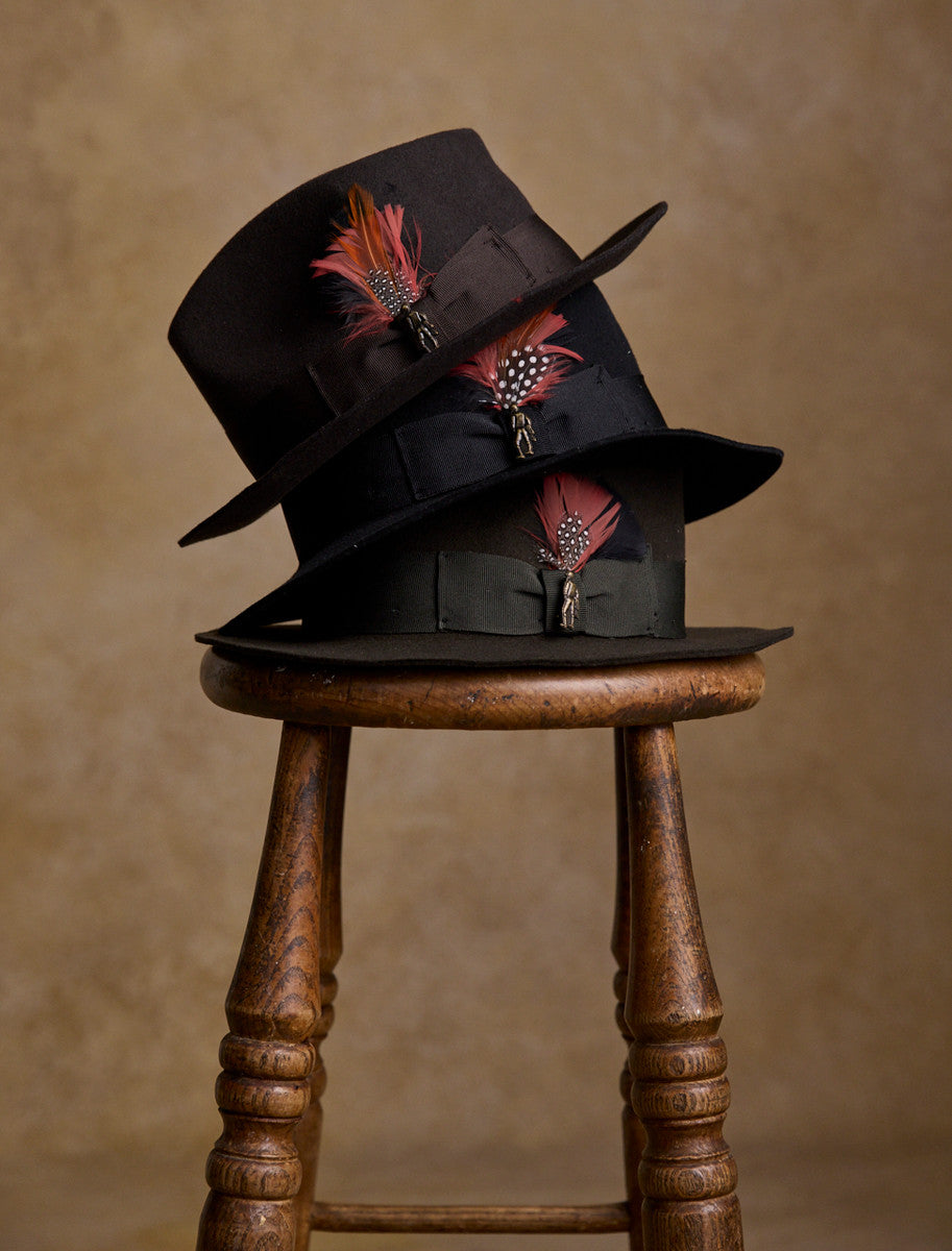 Ladies Kildare Trilby Felt Hat - Black