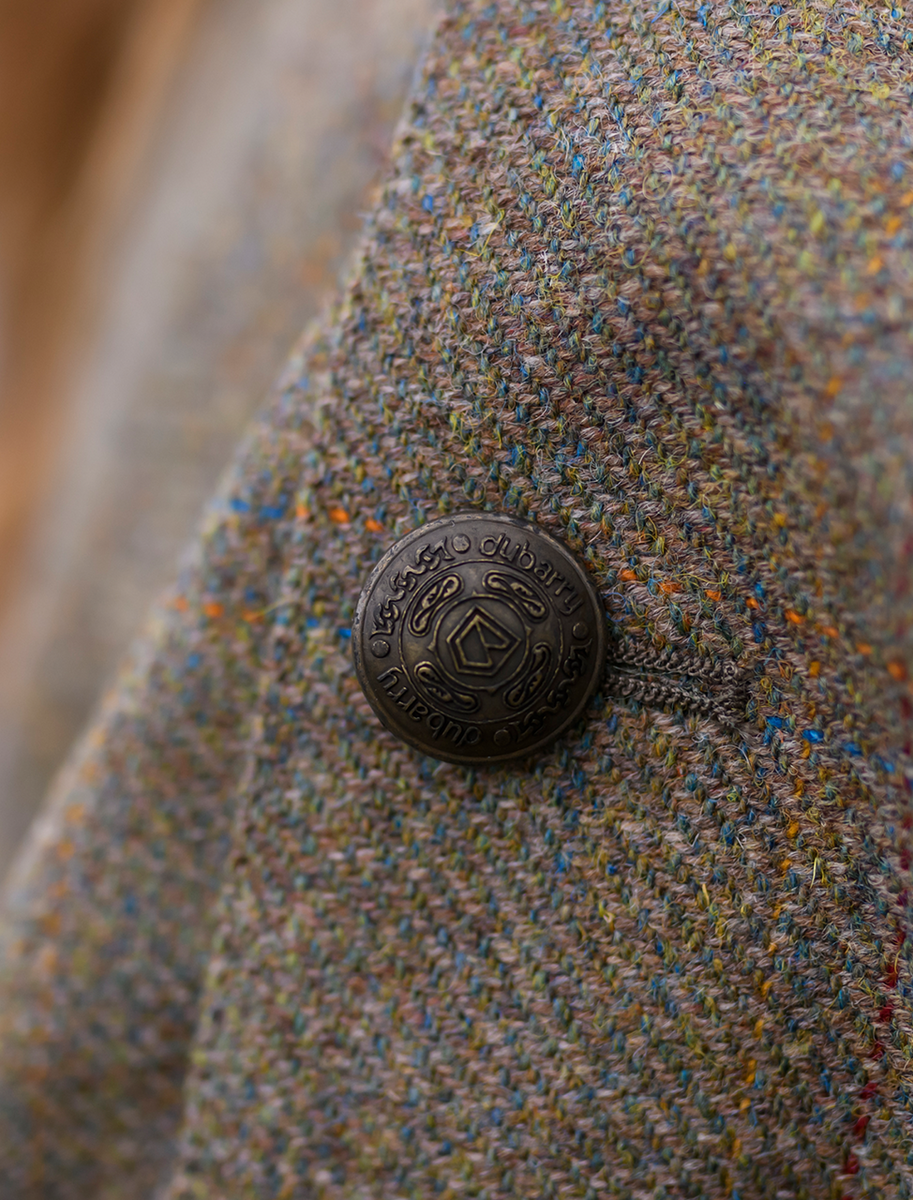 Hazelwood Pure Wool Tweed Poncho - Thistle