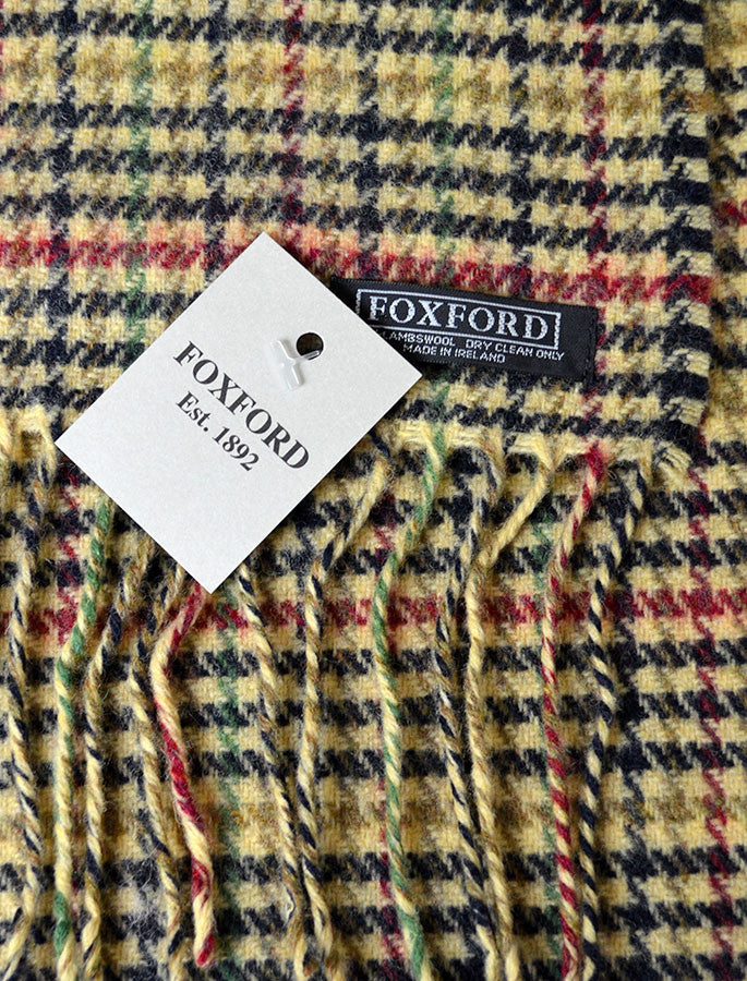 Lambswool Scarf - Multi Color Houndstooth