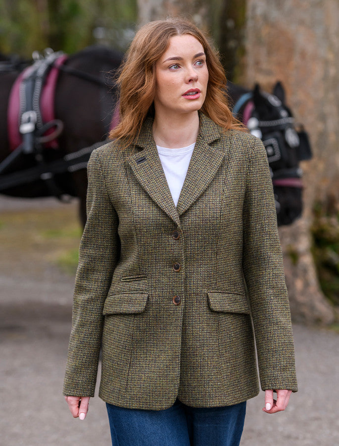 Darkhedge Ladies Fitted Tweed Jacket - Heath | Weavers of Ireland
