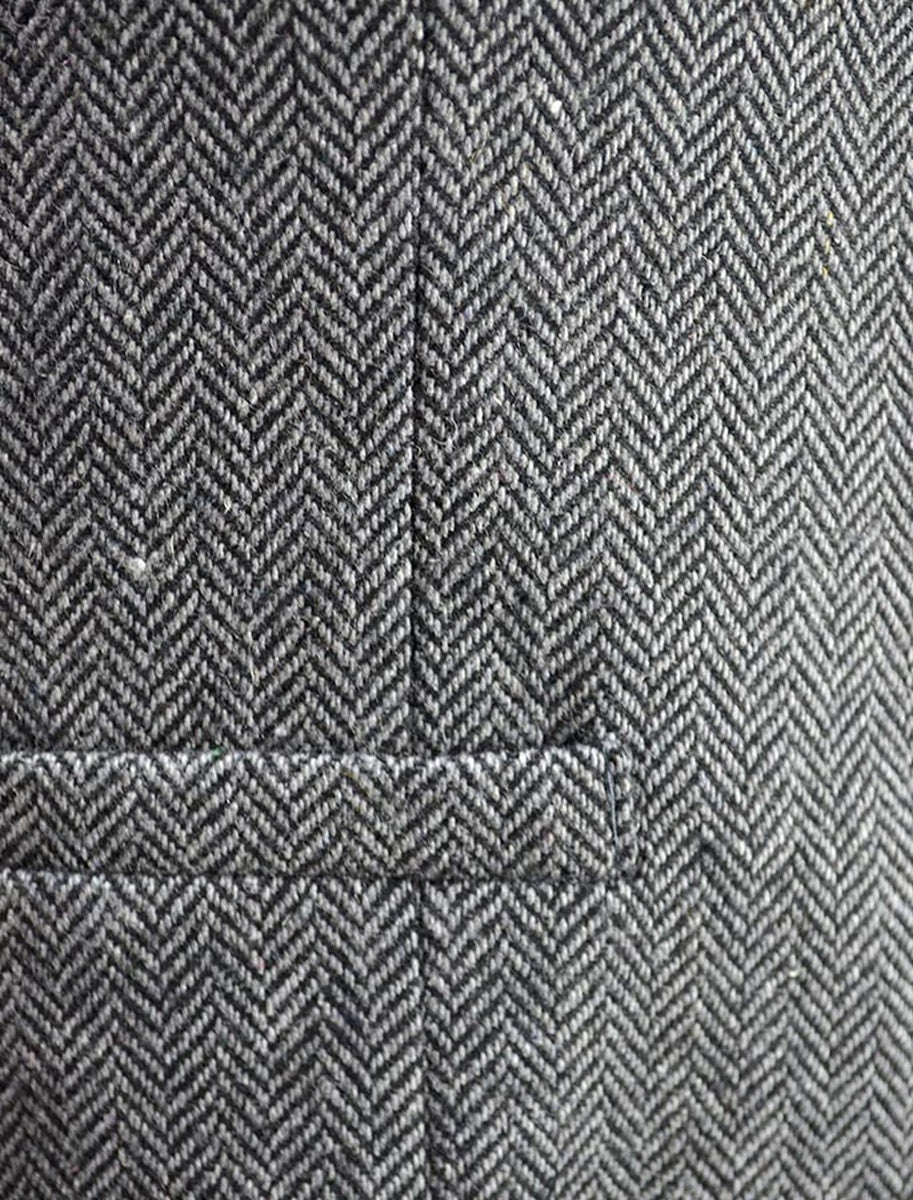 Grey Tweed Herringbone Irish Waistcoat