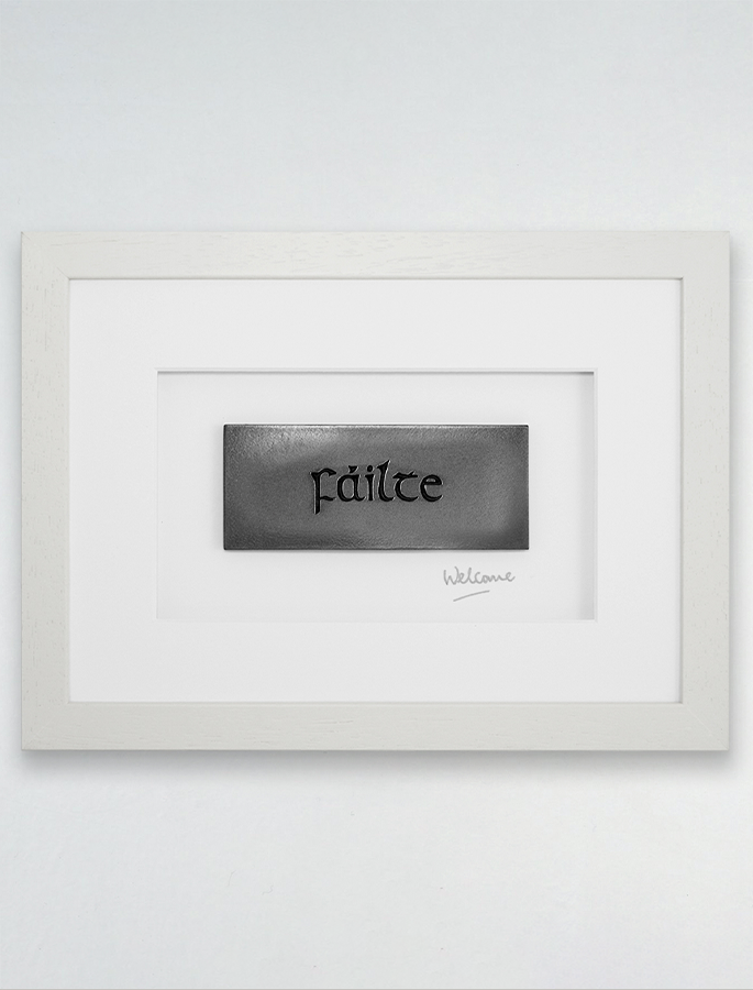 Framed Fáilte - ( Welcome ) Bronze Plaque