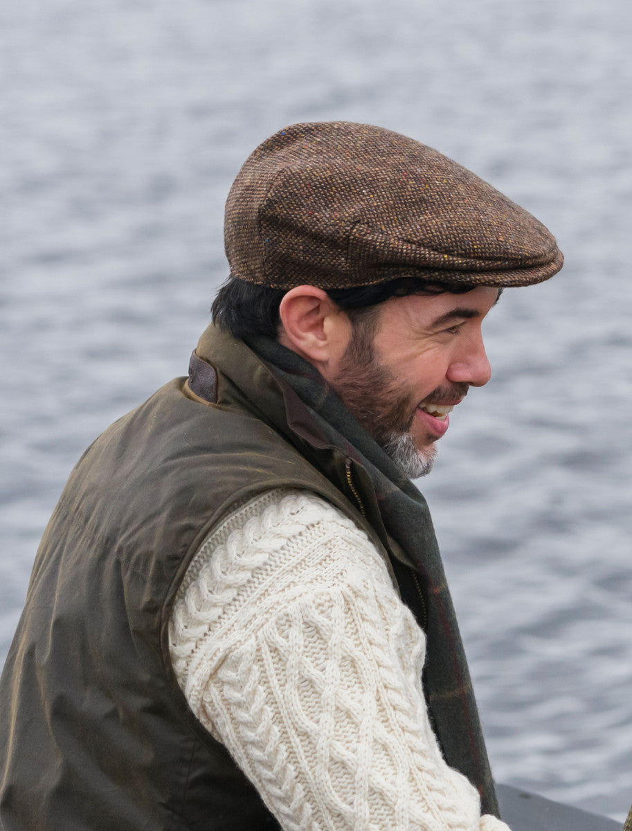 Vintage Tweed Flat Cap - Brown