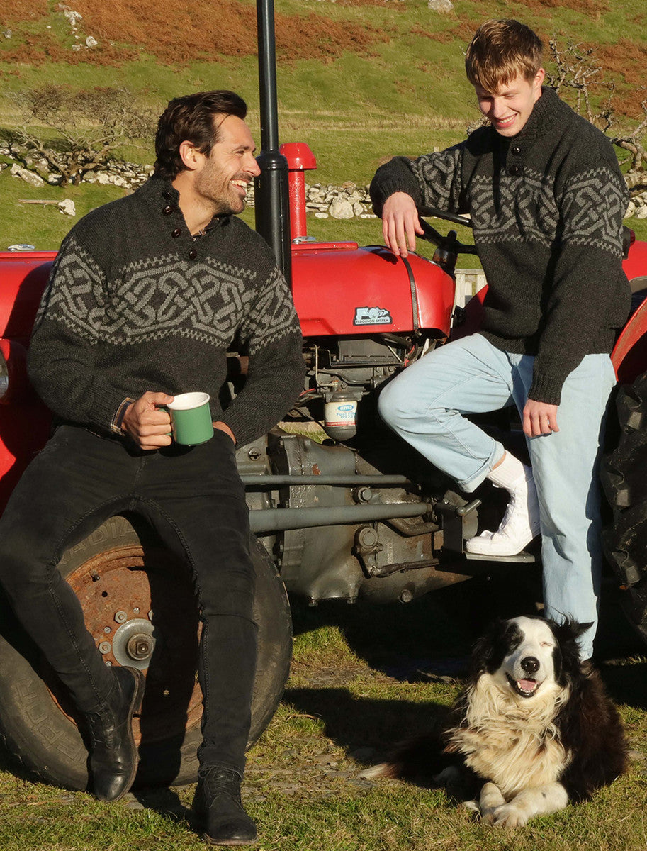 Celtic Troyer Sweater - Grey Welsh/Skiddaw
