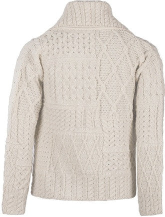 Patchwork Cardigan with Collar - Back Detail