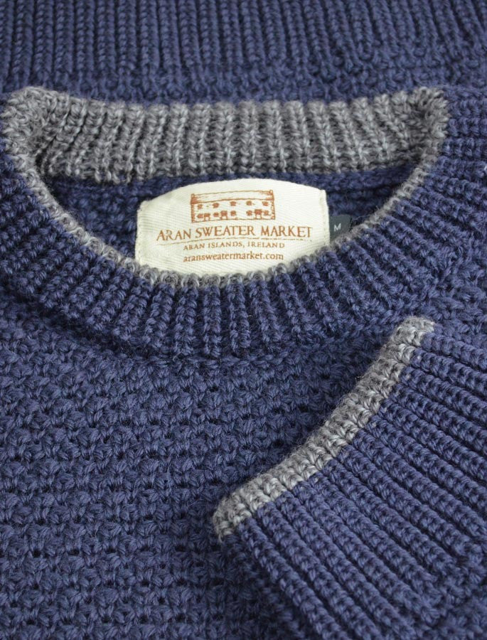 Merino Textured Crew Neck Sweater - label