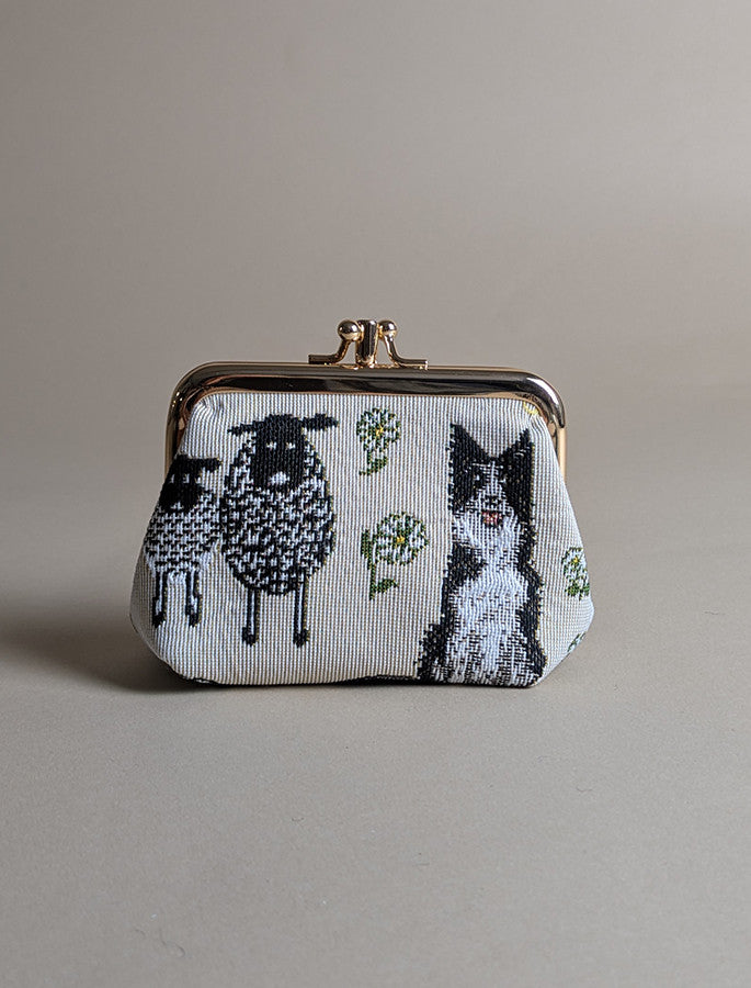 Sheep & Collie Tapestry Coin Purse