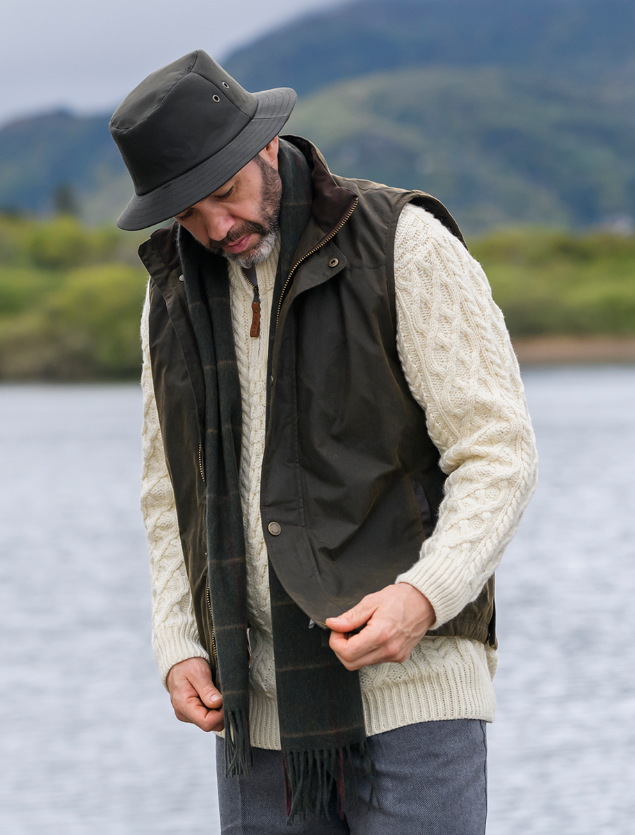 Waxed Walking Hat - Green