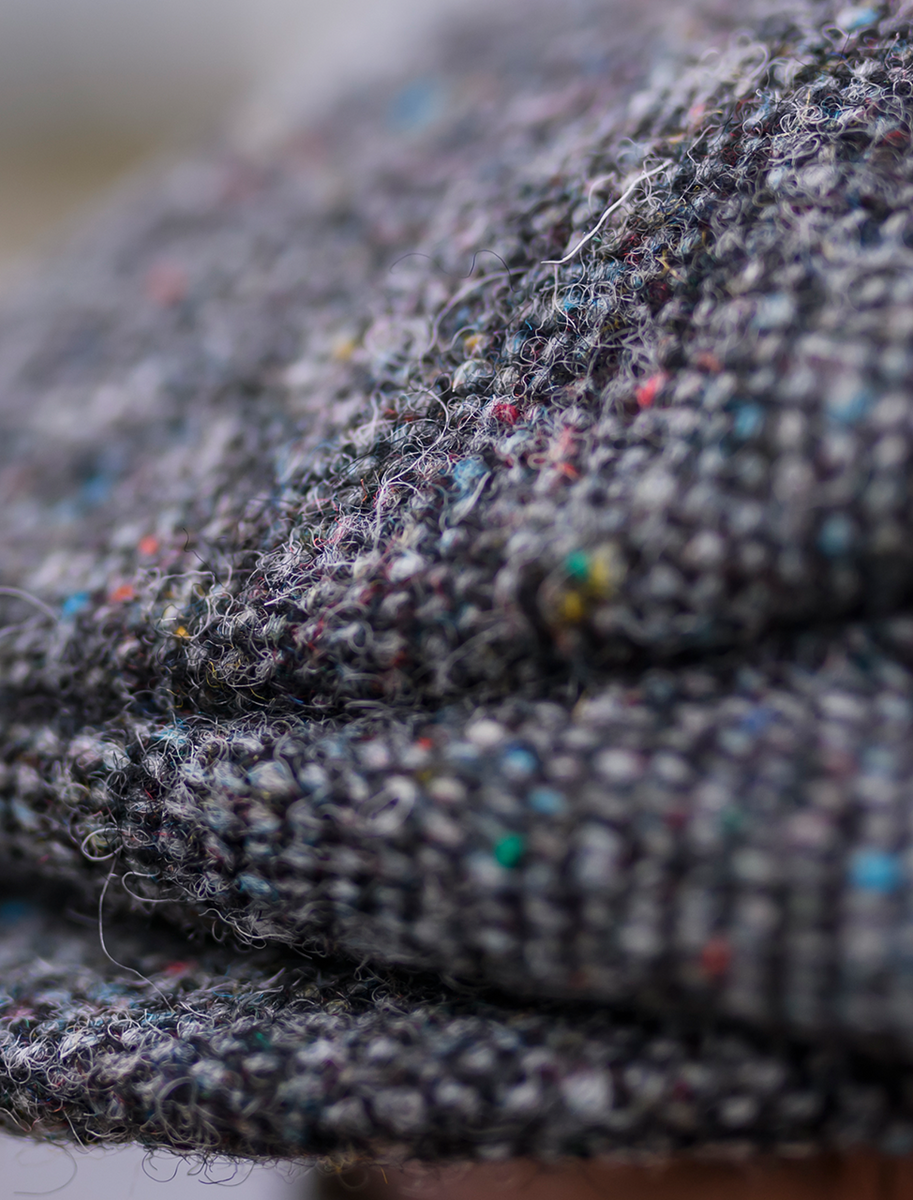 Vintage Tweed Flat Cap - Charcoal
