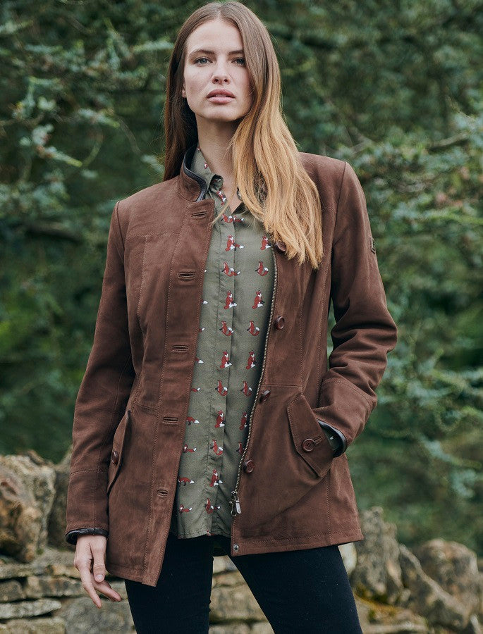 Luxury Joyce Leather Jacket - Walnut