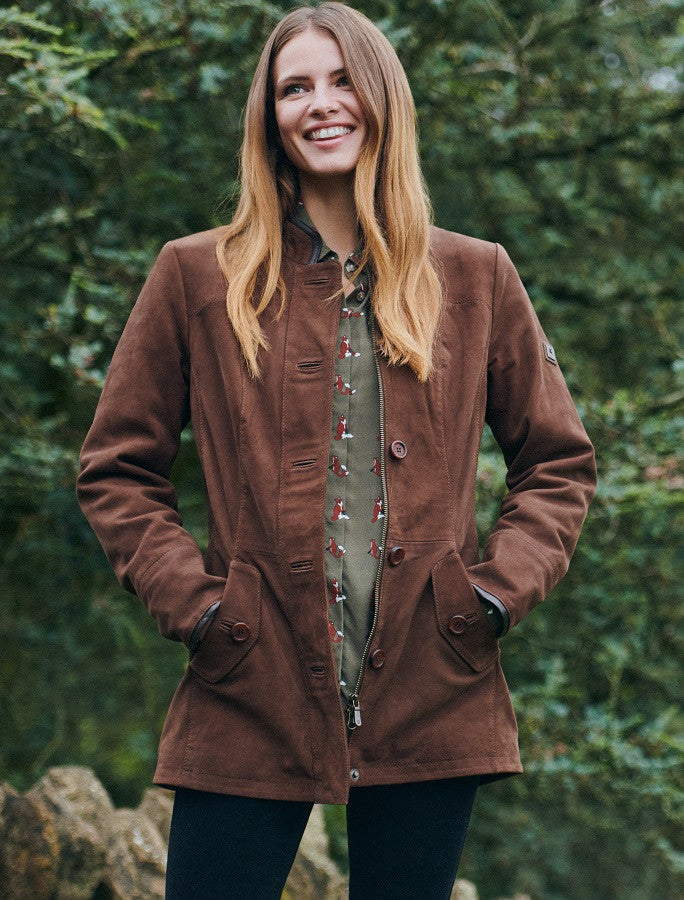 Luxury Joyce Leather Jacket - Walnut