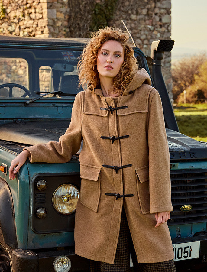 Ladies Alex Wool Duffel Coat - Camel