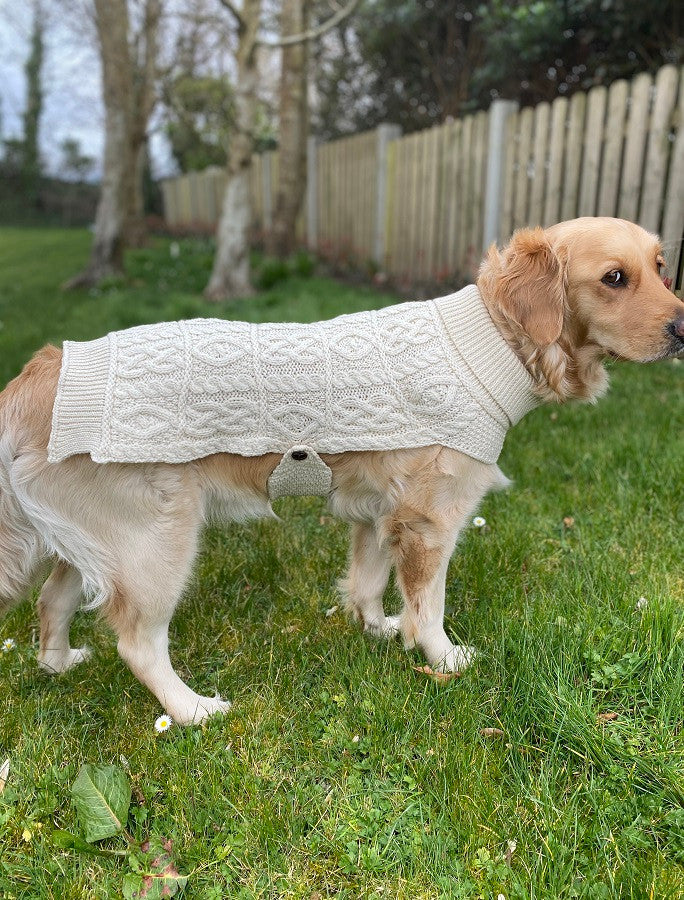 Aran Dog Coat - Natural White