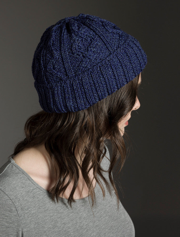 Ladies Aran Super Soft Merino Wool Hat - Ink
