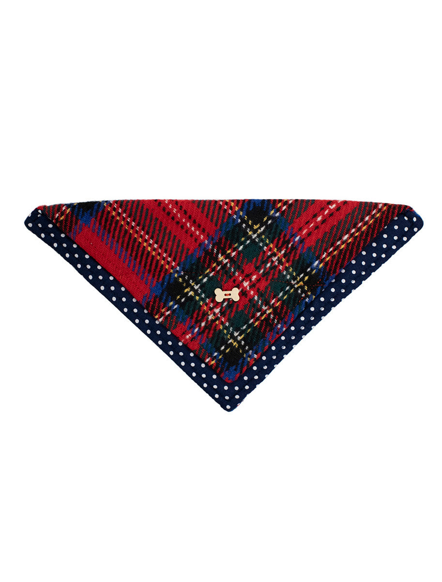 Irish Heritage Tartan Doggy Bandana - Red