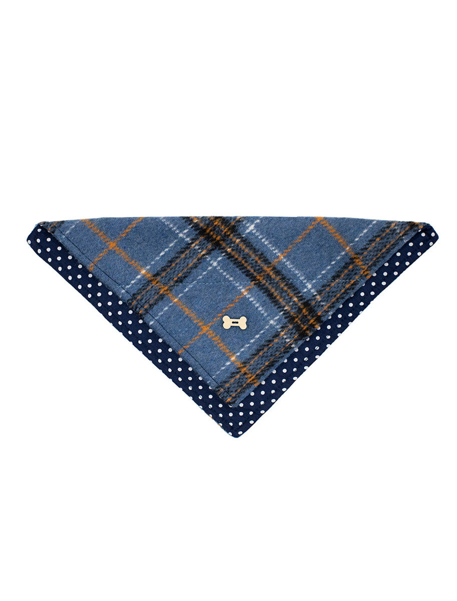Irish Heritage Tartan Doggy Bandana - Blue