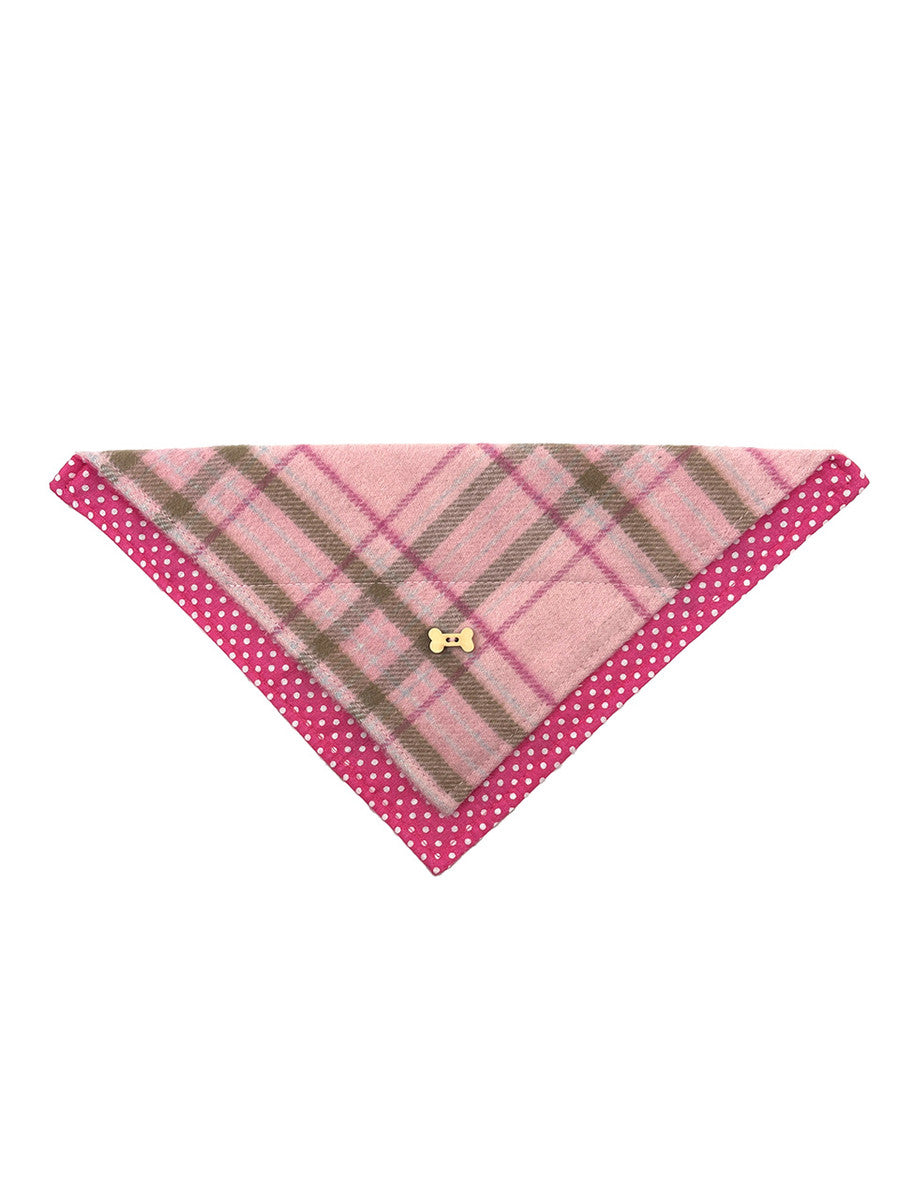 Irish Heritage Tartan Doggy Bandana - Pink Check