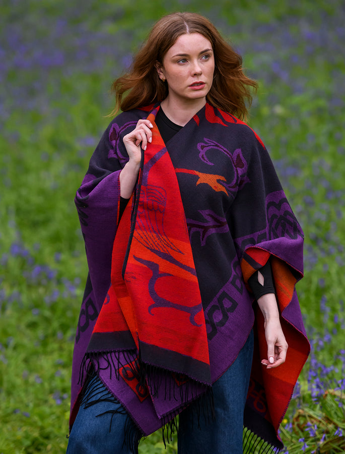 Book Of Kells Celtic Shawl - Blue Tones | Jimmy Hourihan – Weavers