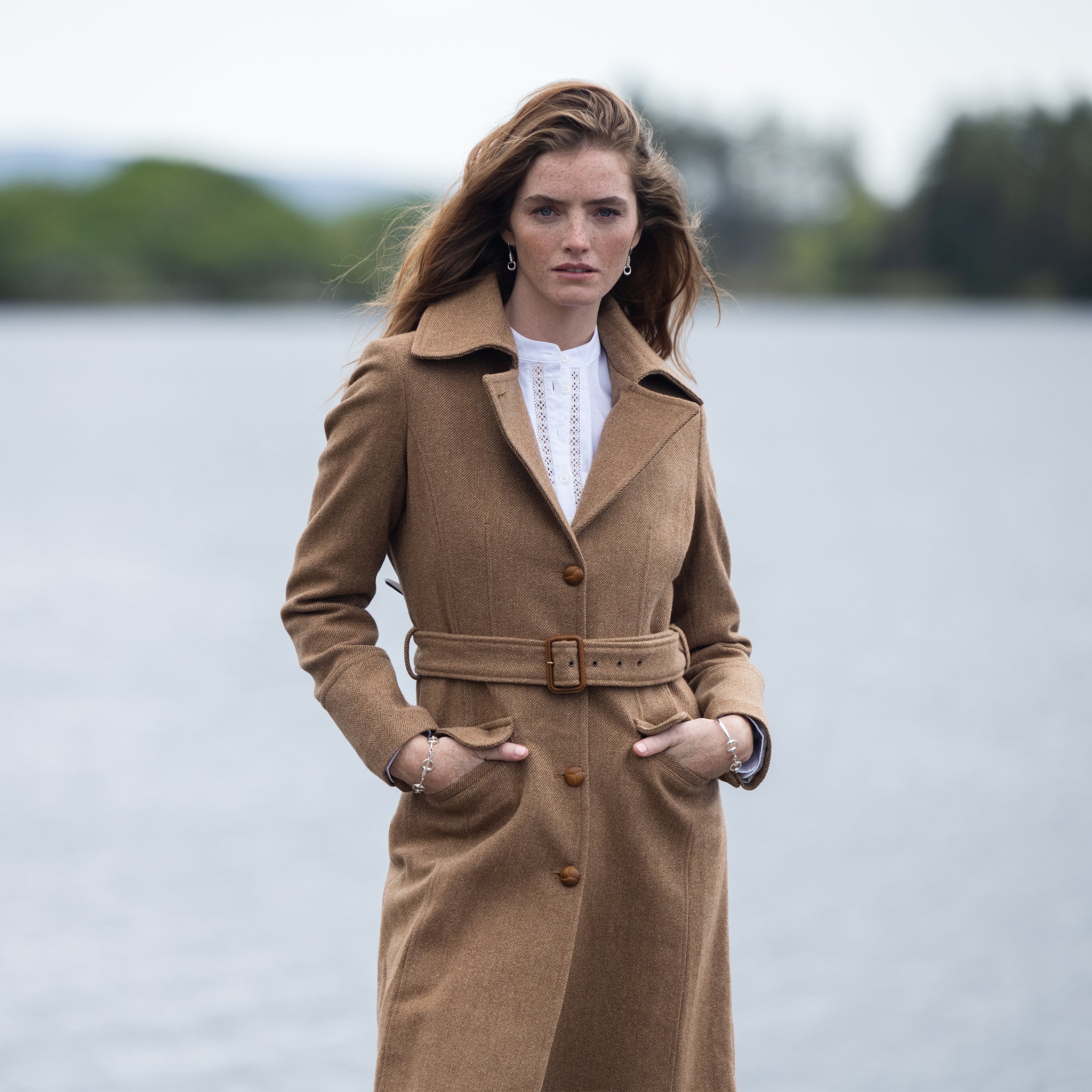 Brookvale Fitted Tweed Coat