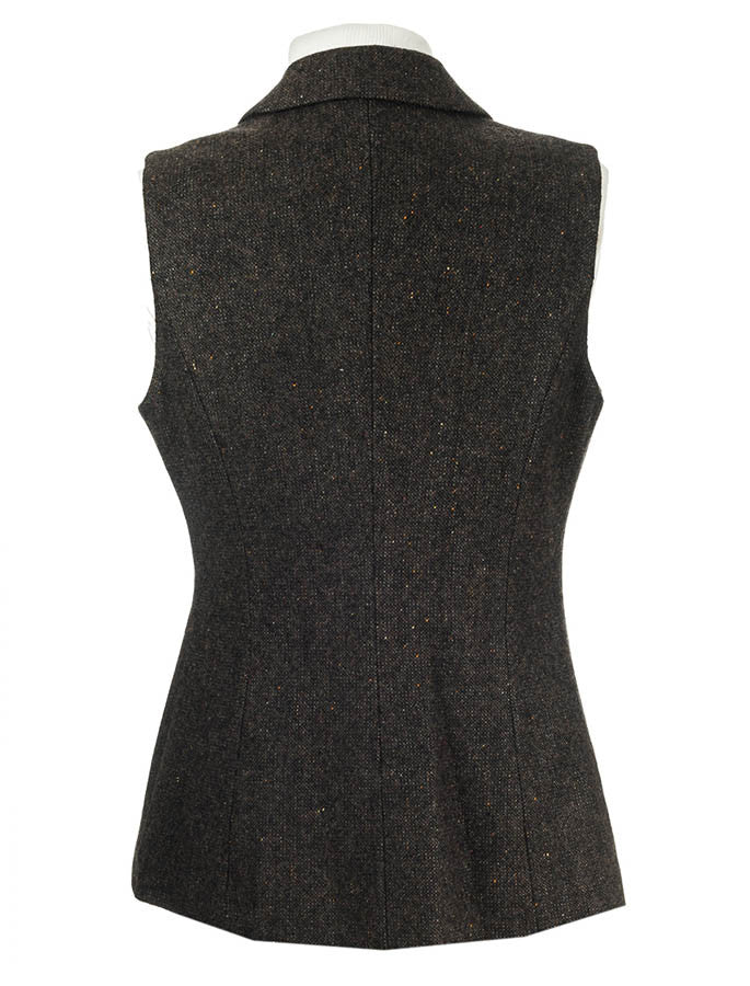 Ladies Irish Brown Tweed Gilet