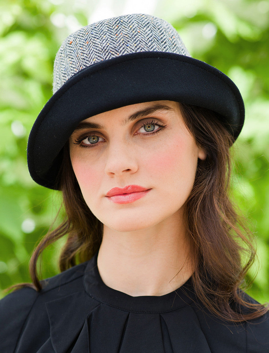 Ladies Tweed Clodagh Cap - Grey